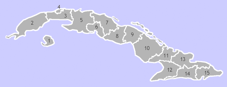 Provincias cubanas. 